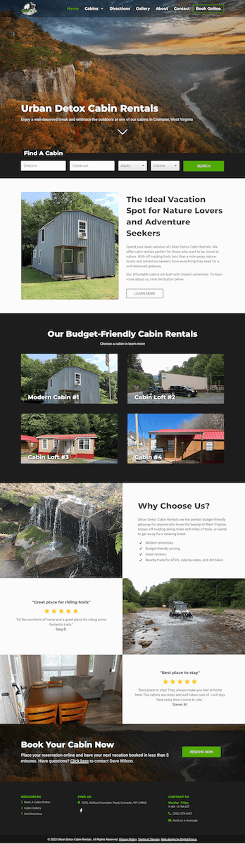 Hotel Cabin Web Development